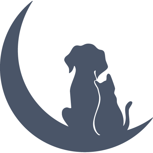 New Moon Integrative Veterinary Care Logo Icon Blue